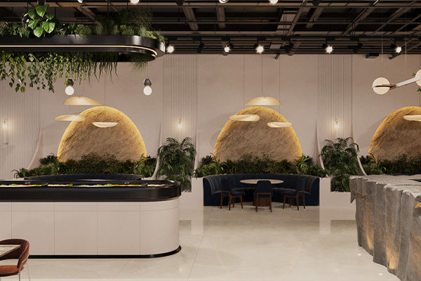 طراحی رستوران رویال فود هال