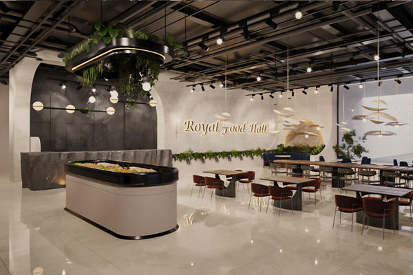 طراحی رستوران رویال فود هال