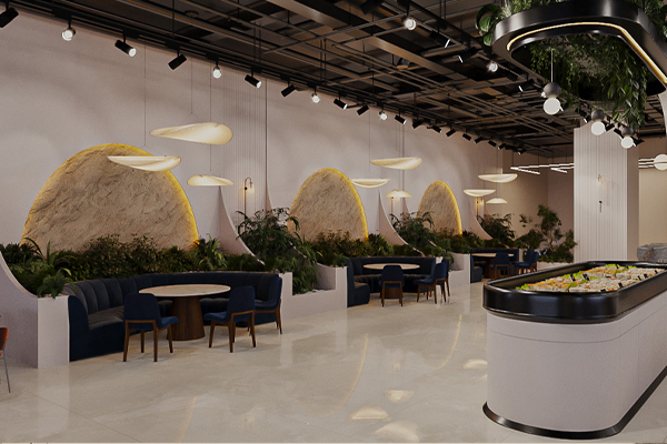 طراحی رستوران رویال فود هال